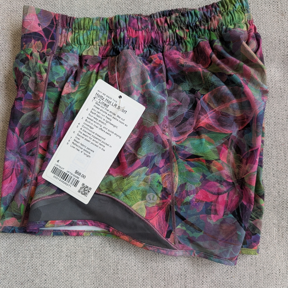 Lululemon Hotty Hot Low-Rise Lined Short 2.5"
Vivid Floral-Tone/GraphiteGray NWT